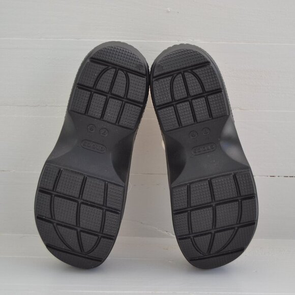 Crocs White Black Platform Sandals Women's 9 NWT Stomp Fisherman Shoes Summer - Picture 7 of 9